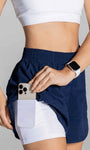 Short soltinho de tactel com bermuda interna e bolso