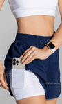 Short soltinho de tactel com bermuda interna e bolso
