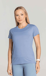 Blusa Manga Curta com Decote nas Costas