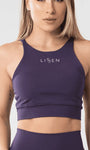 Top Cropped Fitness e Casual de alças finas com decote nas costas