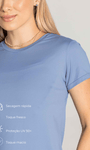 Blusa Manga Curta com Decote nas Costas