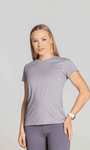 Blusa Manga Curta com Decote nas Costas