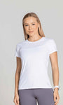 Blusa Manga Curta com Decote nas Costas