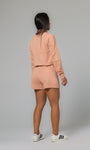 Jaqueta feminina comfy com zíper frontal e regulador