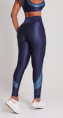 Legging bicolor alta compressão cós alto e bolso no cós | Tecnologia Lycra ®