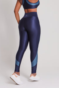 Legging Bicolor Alta Compressão com Bolso no Cós – Tecnologia Lycra®