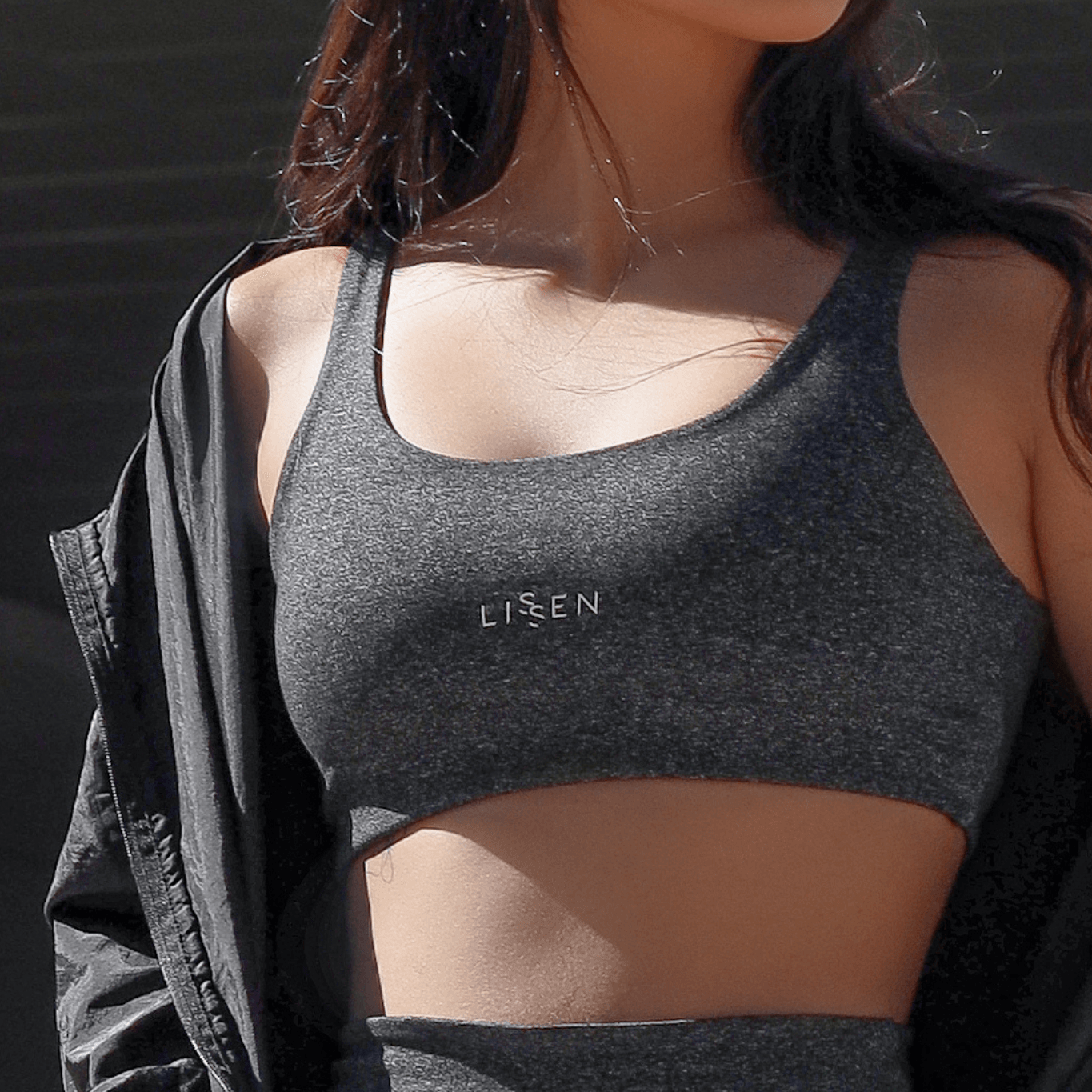 Top fitness mescla feminino