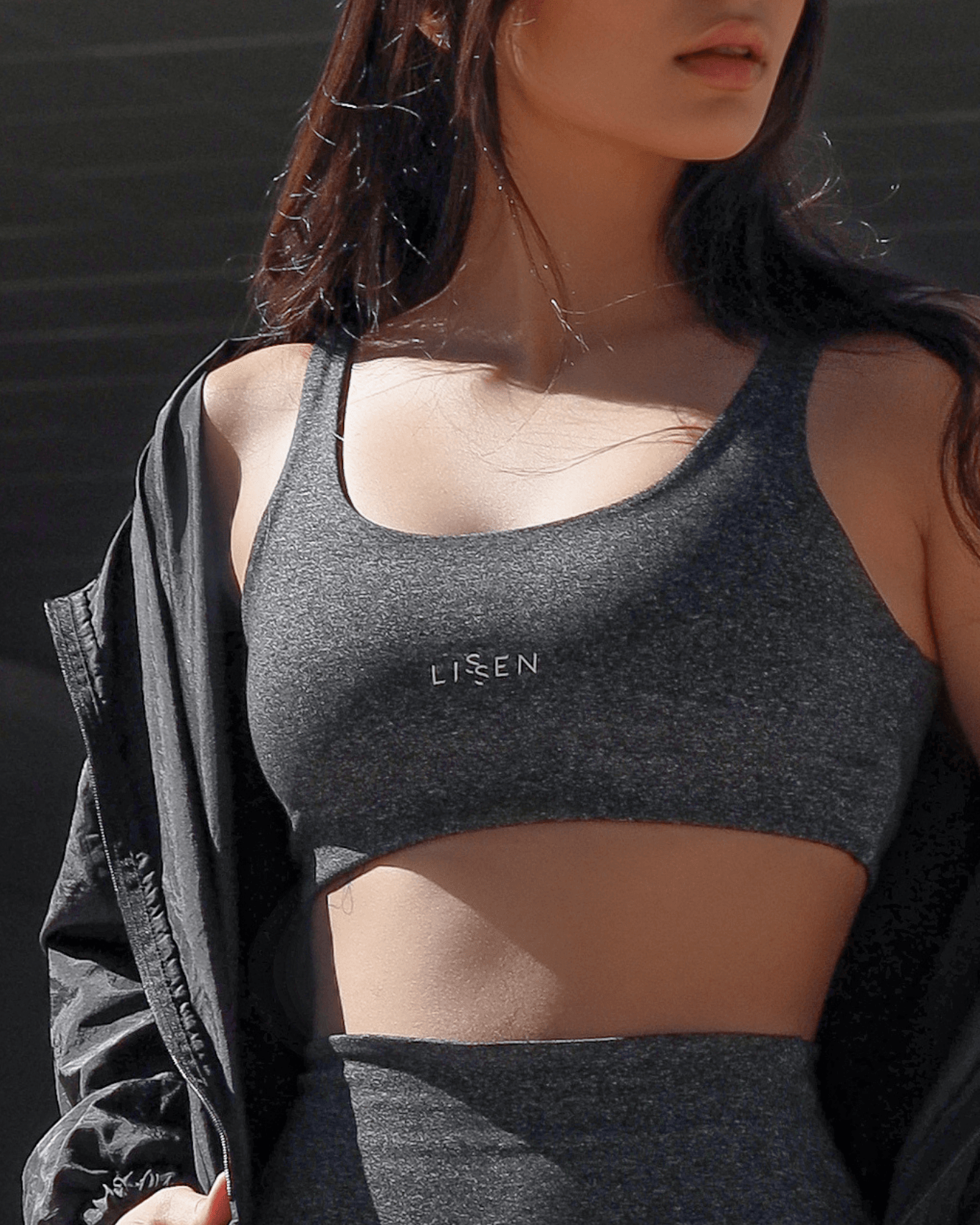Top fitness mescla feminino