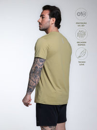 Camiseta masculina manga curta Proteção UV