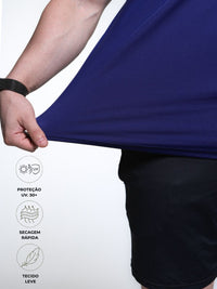 Camiseta masculina manga curta Proteção UV