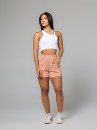 Short Feminino Comfy Bolsos Frontais