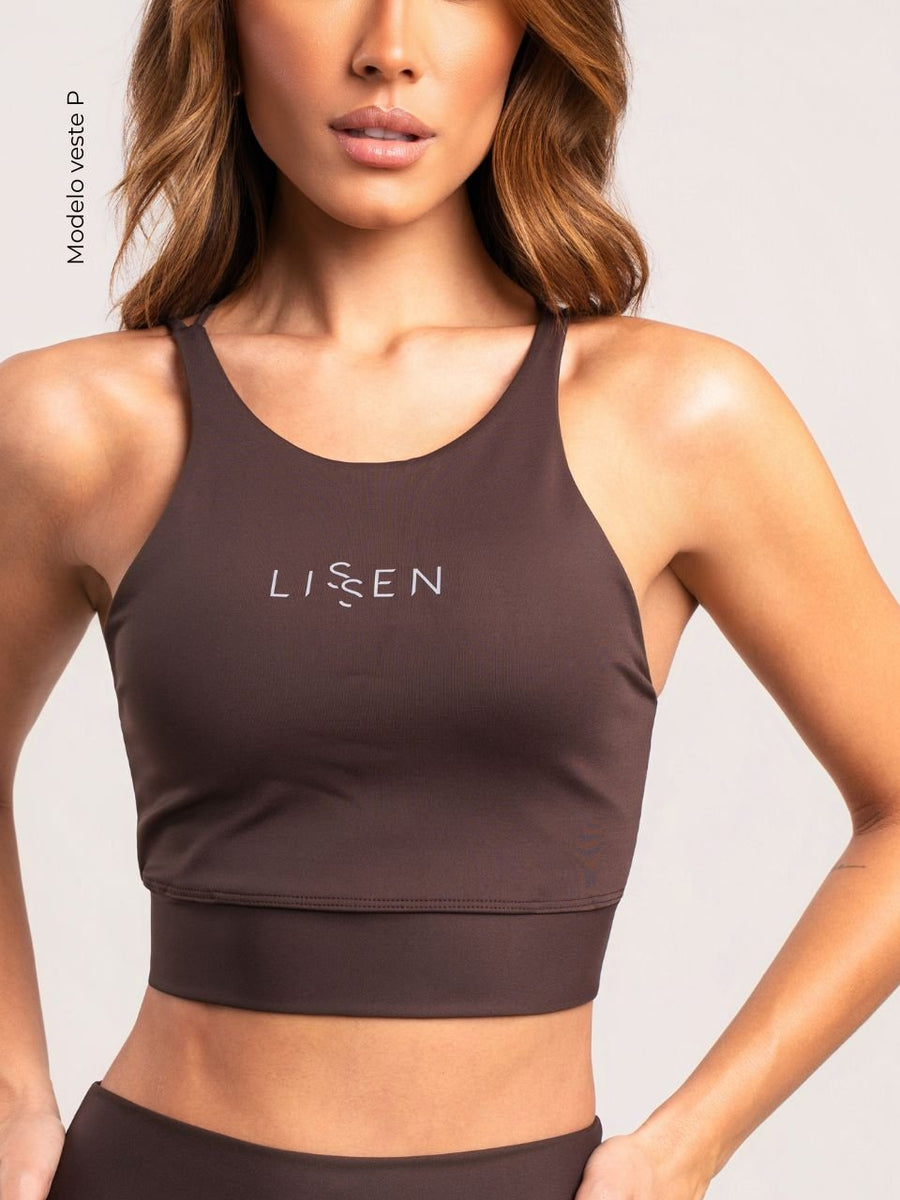 Top Cropped Feminino Decote nas Costas