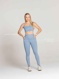 Legging Cós Alto 2 Bolsos Laterais – Malha Dupla