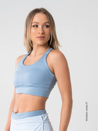 Top Nadador Feminino Bolso Interno