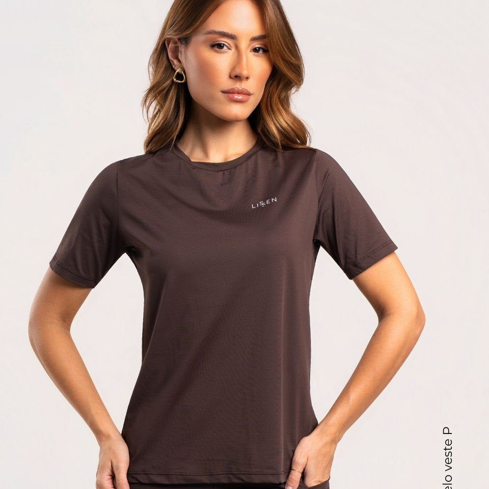 Blusa Feminina Manga 2/4 Proteção UV50+ Slim com Secagem Rápida