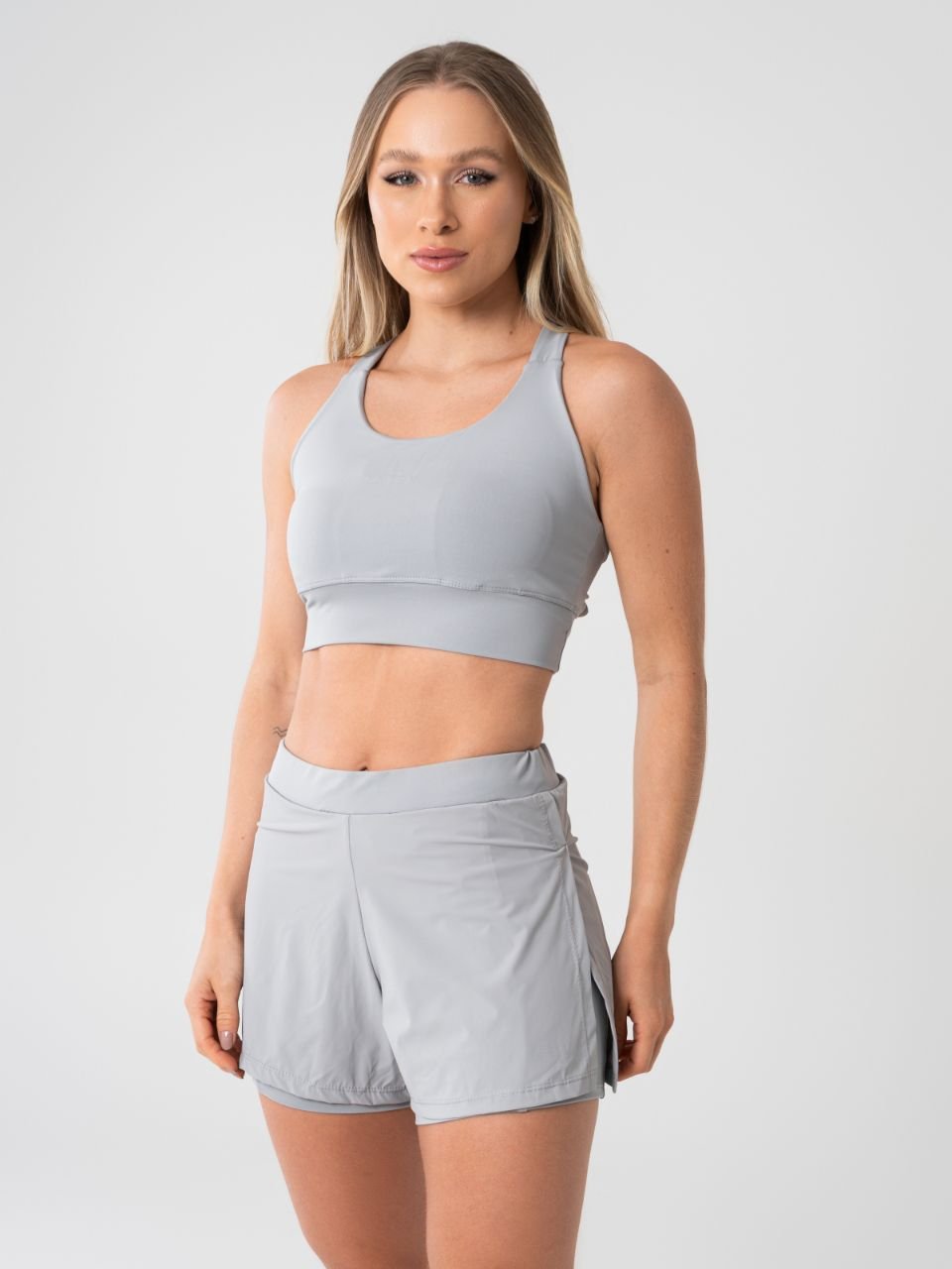 Top Nadador Feminino Alta Sustentação com Decote e Bolso Interno