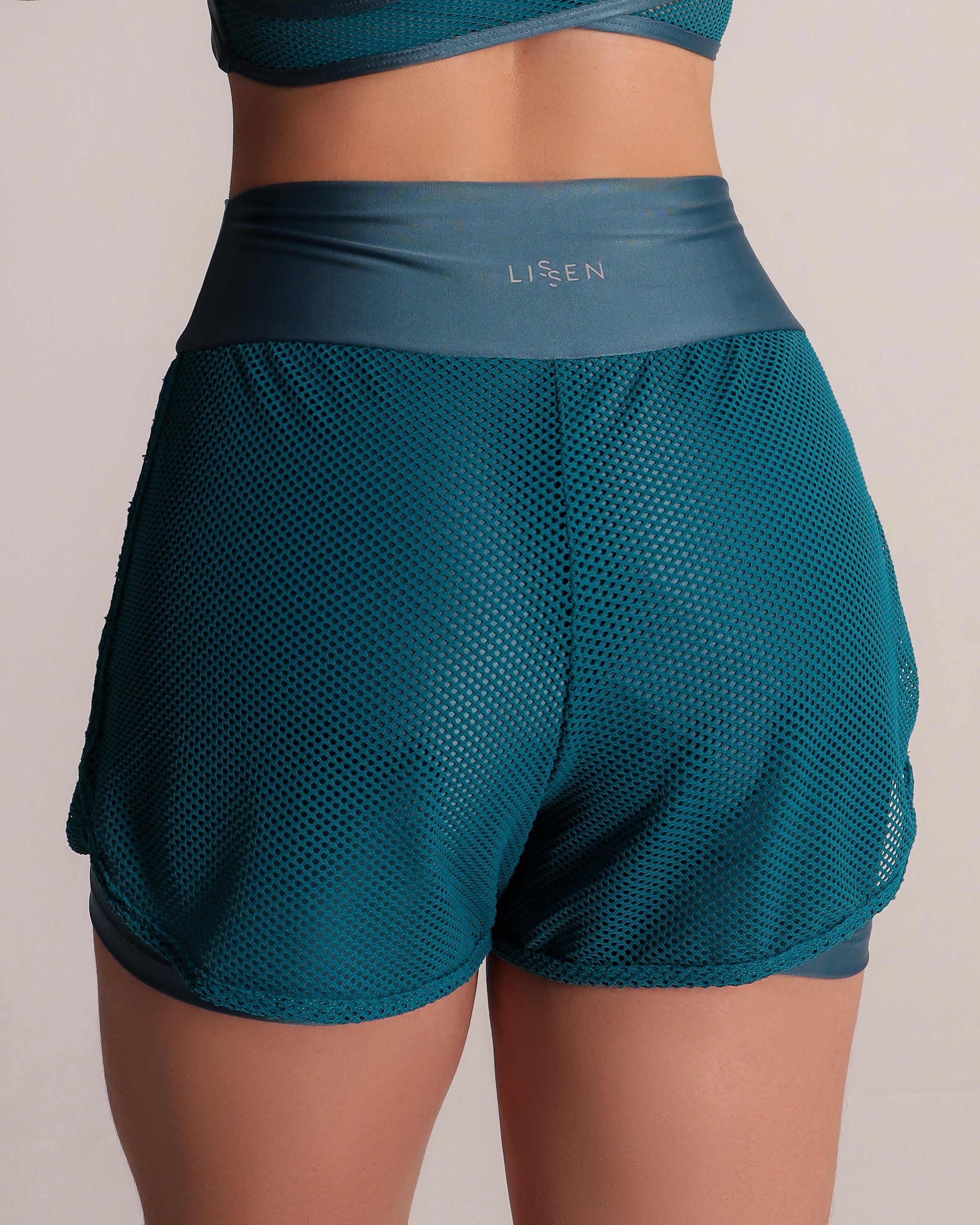 Short duplo fitness de tela e bermuda interna Tecnologia Lycra ®