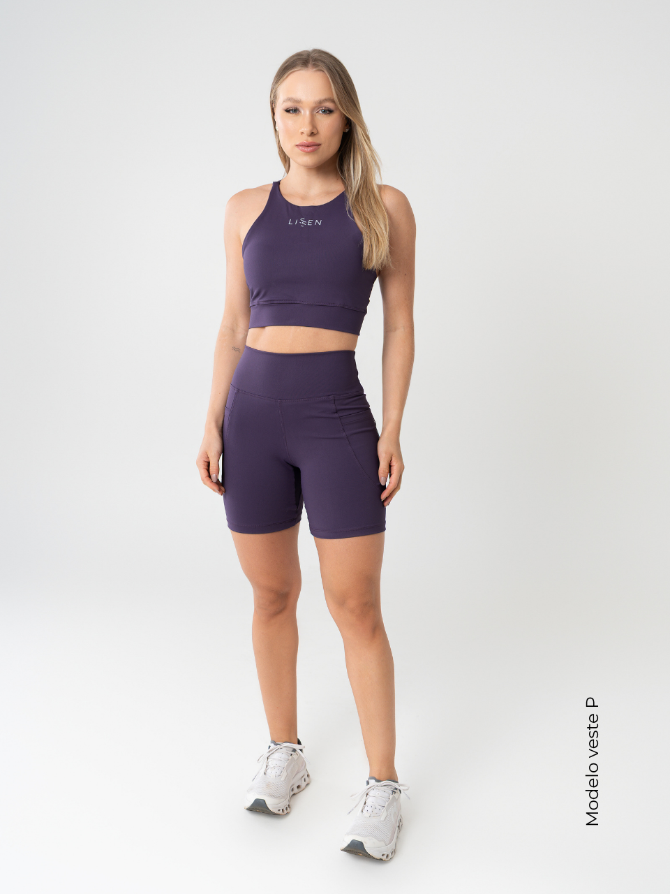 Bermuda Cós Alto com Bolsos Laterais – Modelagem Perfeita, Zero Transparência e Proteção UV50+