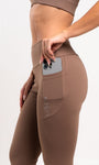 Legging Cós Alto com Bolsos Laterais