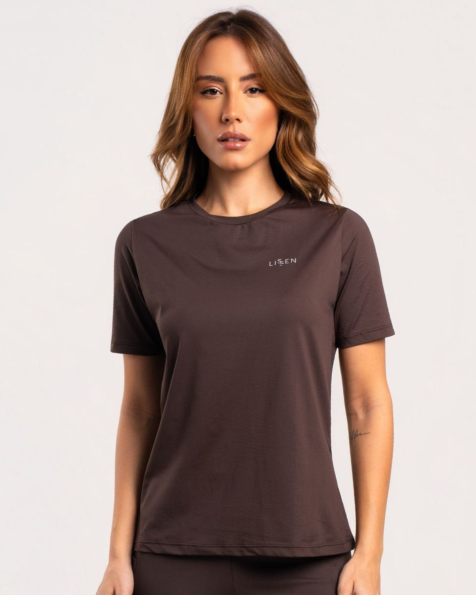 Blusa Feminina Manga 2/4 Proteção UV50+ Slim com Secagem Rápida