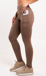 Legging Cós Alto com Bolsos Laterais