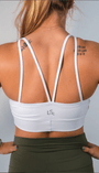 Top Cropped Fitness e Casual de alças finas com decote nas costas