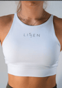 Top Cropped Fitness e Casual de alças finas com decote nas costas