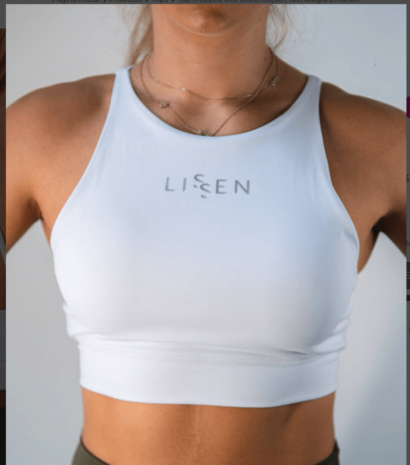 Top Cropped Fitness e Casual de alças finas com decote nas costas