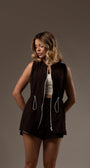 Short soltinho de tactel com bermuda interna e bolso