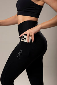 Legging Fitness Média Compressão com Dois Bolsos Laterais