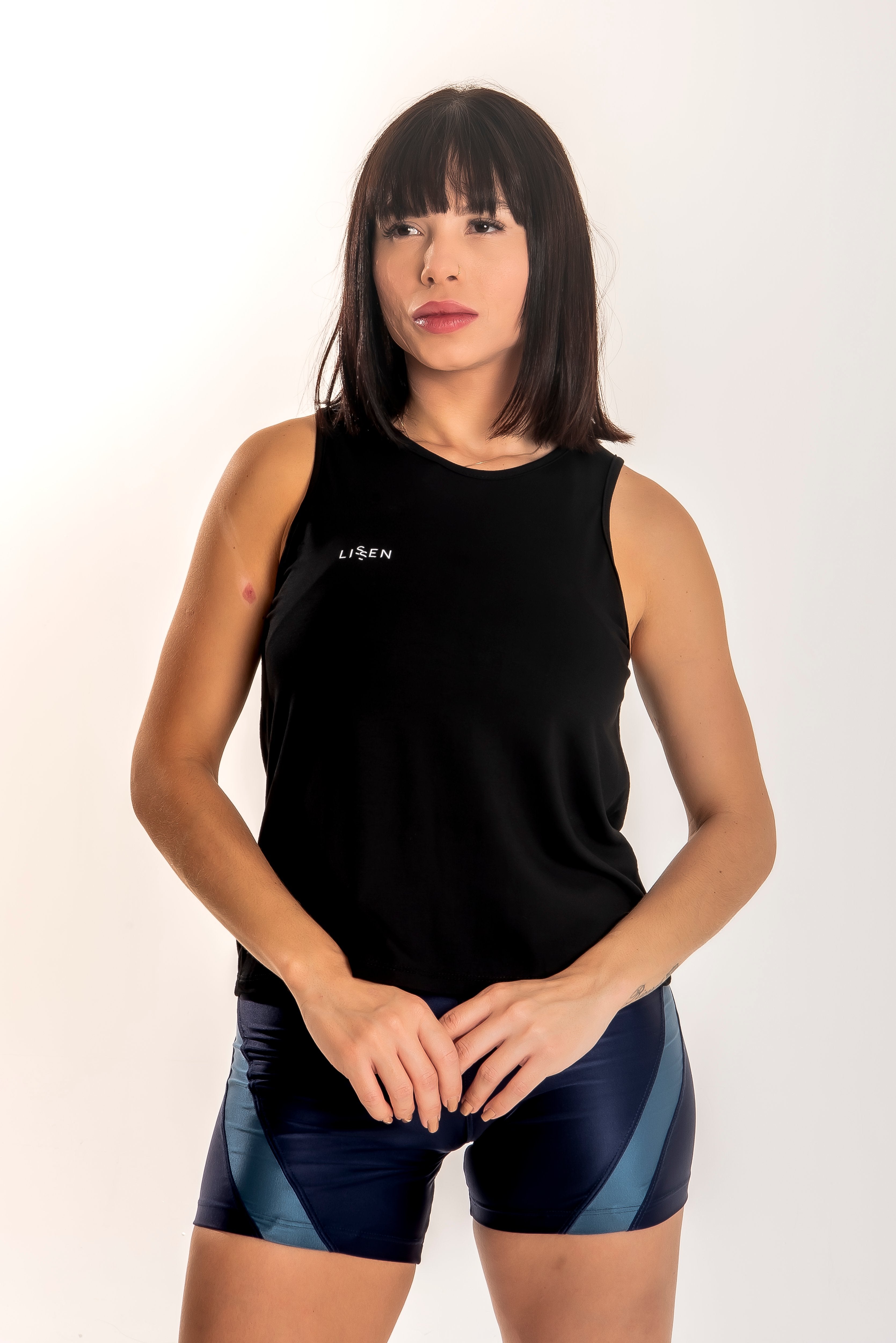 Regata algodão com decote gota