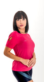 Blusa com manga antiodor proteção UV 50+ e detalhes em gota