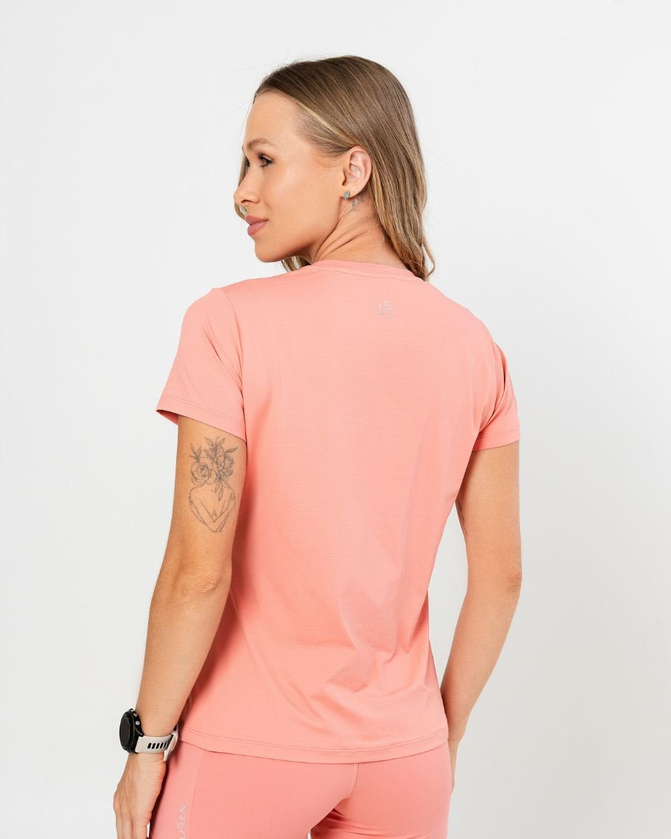 Blusa feminina manga curta antiodor Proteção UV 50+