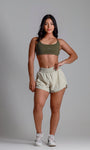 Short soltinho de tactel com bermuda interna e bolso