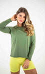 Blusa manga longa feminina com proteção UV