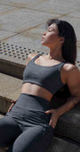 Top fitness mescla feminino
