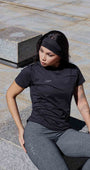 Blusa feminina manga curta antiodor Proteção UV 50+
