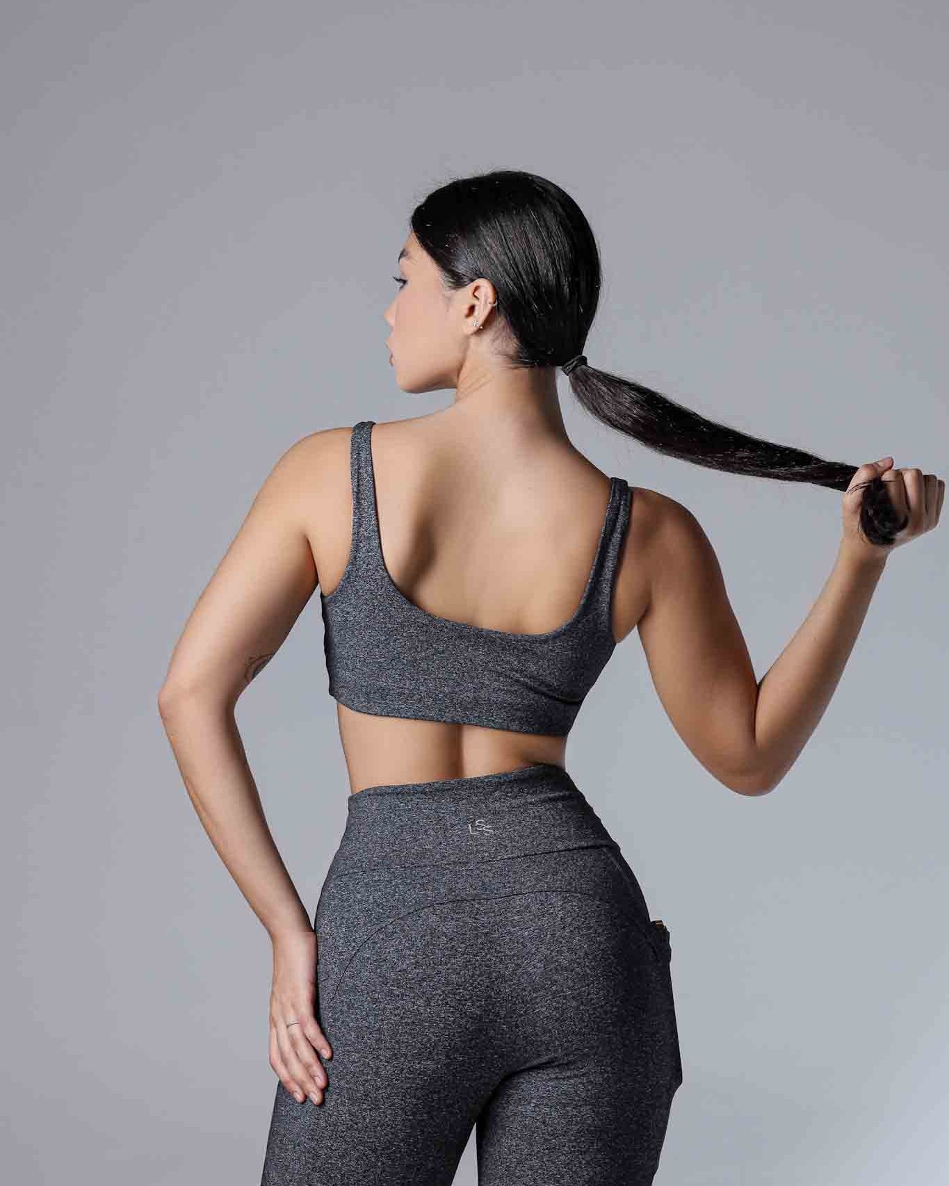 Top fitness mescla feminino