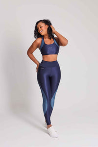 Legging Bicolor Alta Compressão com Bolso no Cós – Tecnologia Lycra®