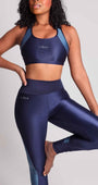 Legging bicolor alta compressão cós alto e bolso no cós | Tecnologia Lycra ®