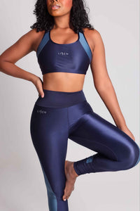 Legging Bicolor Alta Compressão com Bolso no Cós – Tecnologia Lycra®