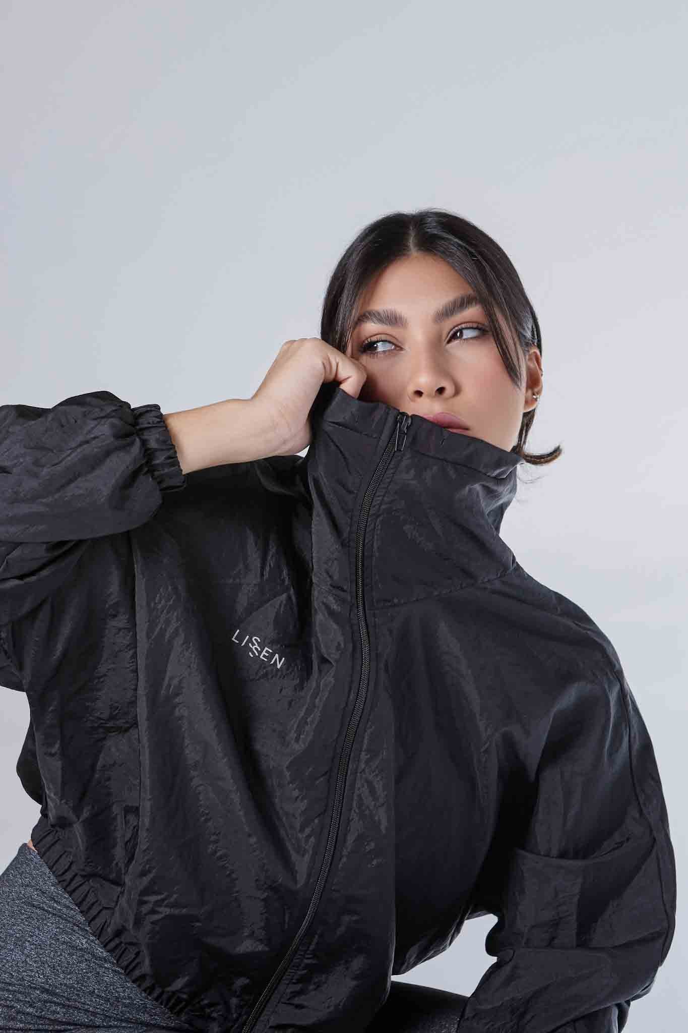 Jaqueta bomber tactel com zíper