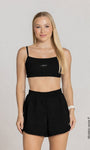 Short soltinho de tactel com bermuda interna e bolso