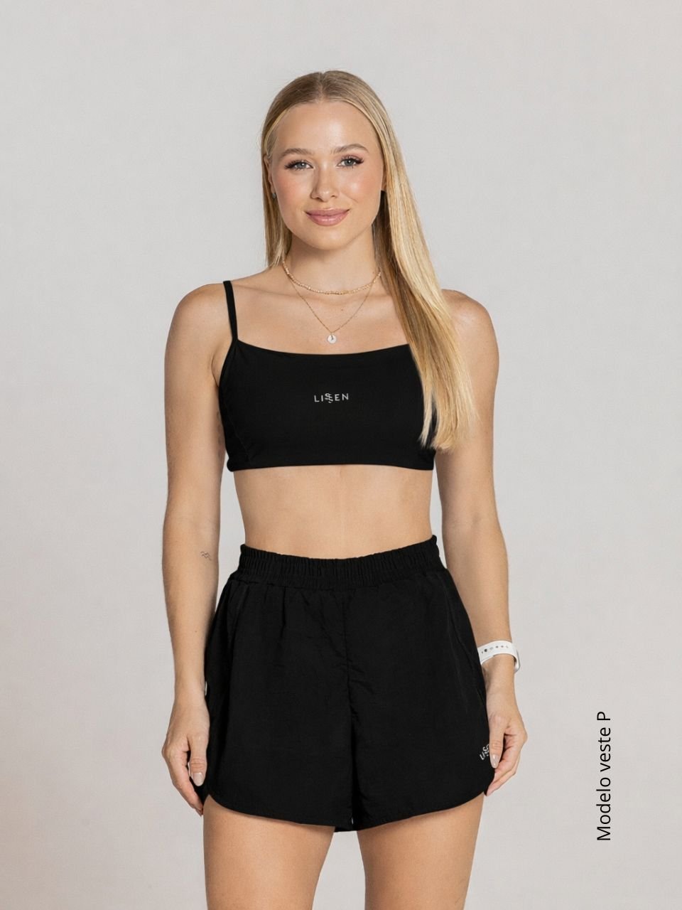 Short soltinho de tactel com bermuda interna e bolso