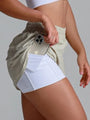 Short soltinho de tactel com bermuda interna e bolso